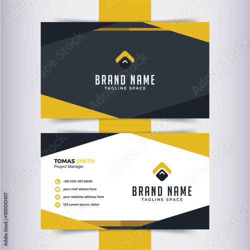 business card layout for corporate identity