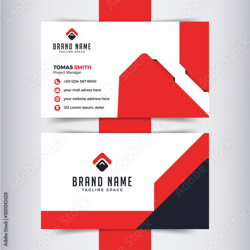 business card layout for corporate identity