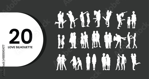 20 Romantic Couple Silhouettes Collection