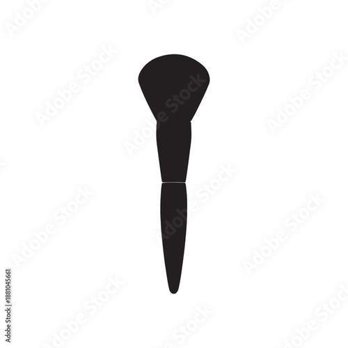 Makeup brush silhouette vector flat illustration design.
