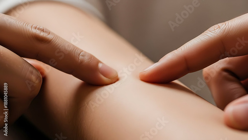 Wallpaper Mural Close up of hands touching human skin gently Torontodigital.ca