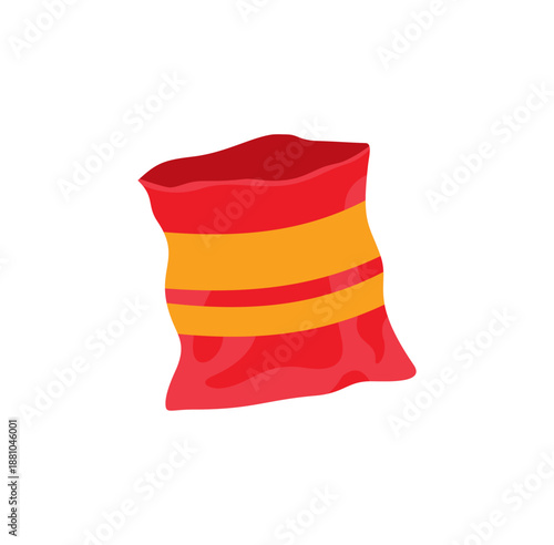 Food snack bag. Vector illustration.