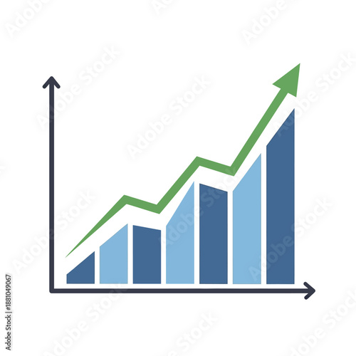 Graph Showing Increasing Trend with Bars.