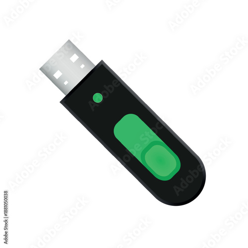 Modern portable USB flash drive for digital data transfer and storage solutions