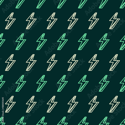 Thunder Bolt Line Seamless Pattern Design