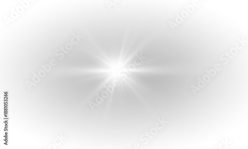 Foto Radiant white sunshine ray overlay with realistic sunburst glow and sun light le