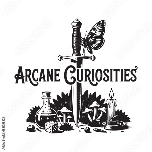 Arcane Curiosities Occult Dagger Illustration