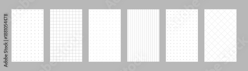 Vintage diary sheet and page template. Printable journal or notepad with classic lined or grid paper design. Printable Vector illustration.