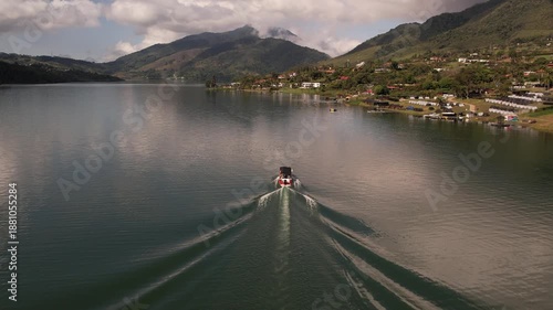 lake and mountains in calima darien colombia
