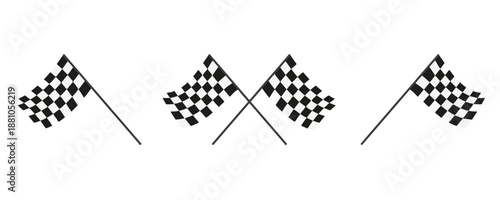 Checkered flag set for start and finish race