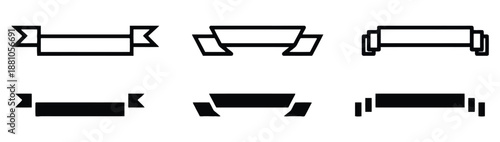 Electronic component symbols outline icons set