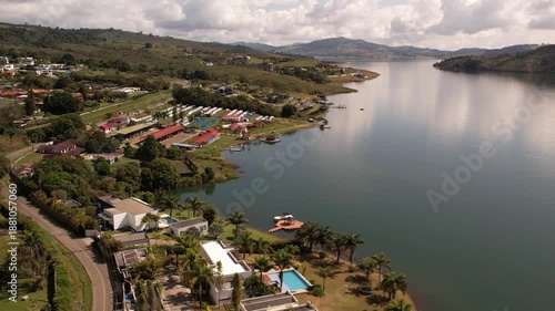 lake and mountains in calima darien colombia