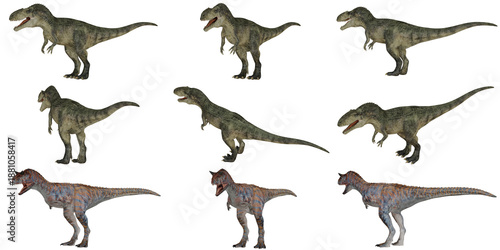 Collection of realistic dinosaur 3D models