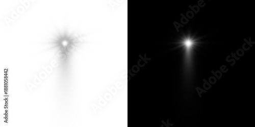 Wallpaper Mural Bright spotlights shine down, forming focused light circles. Floodlight beam, illuminated spotlights. Projection studio lights beam. Transparent allows seamless web or poster use.Spotlights Torontodigital.ca