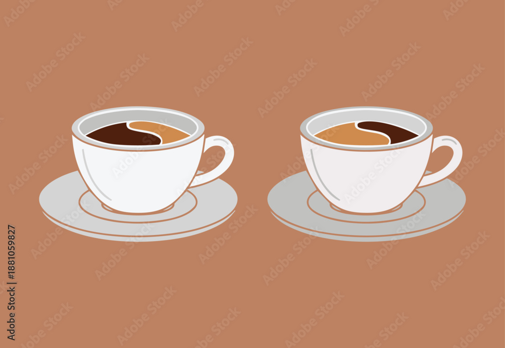 Obraz premium Hot Beverage Cup Illustration