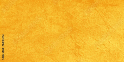 Vintage antique yellow and orange parchment paper background with a stained grunge texture and aged blank page design for a retro art backdrop