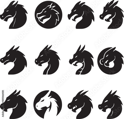  Horse Head Silhouettes