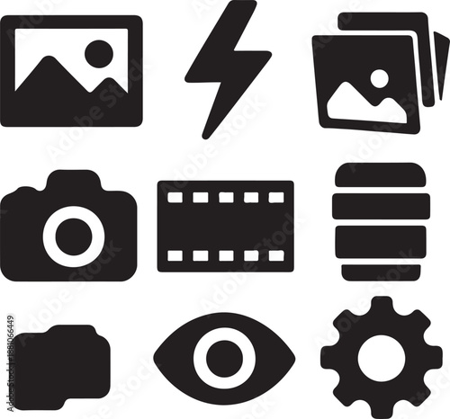 Media & Camera Icons
