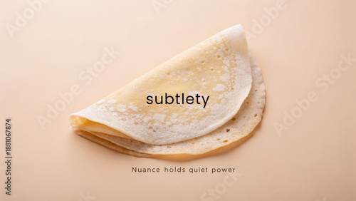 Delicate Folded Crepe on Soft Background
