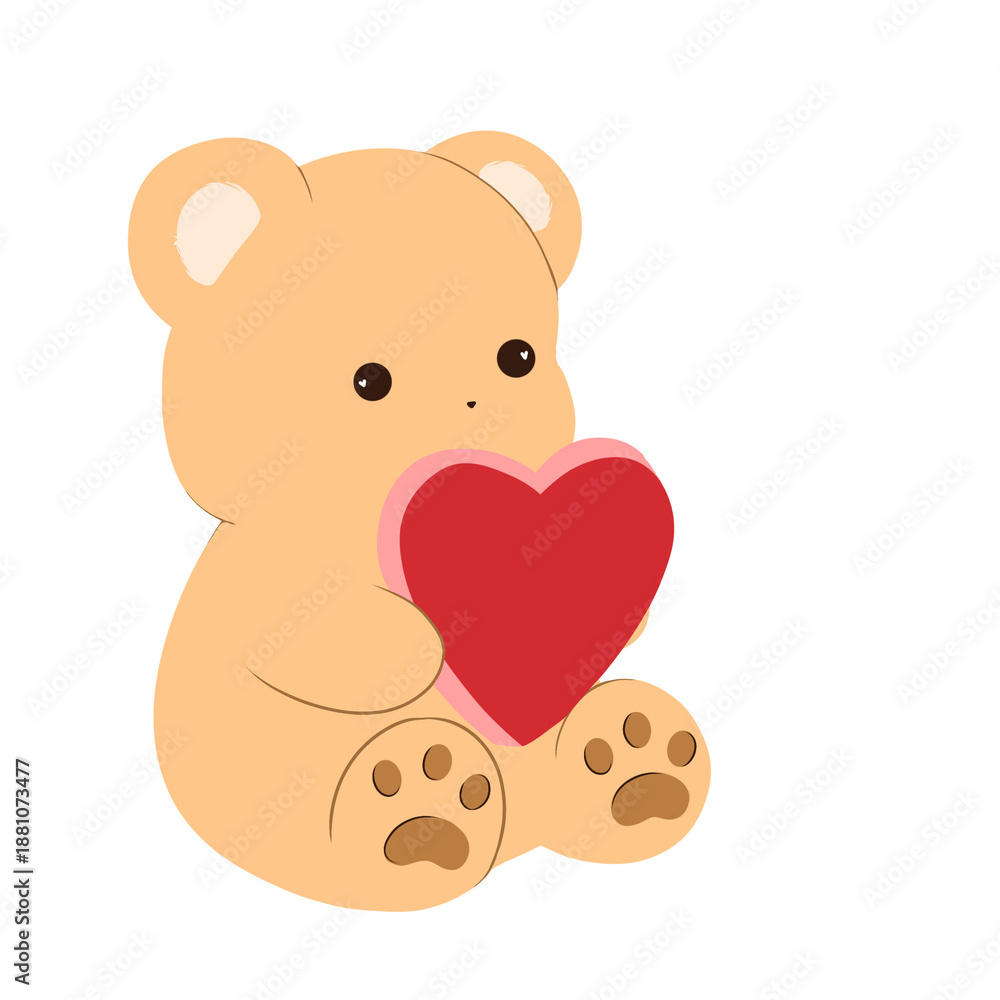 Fototapeta premium bear with heart