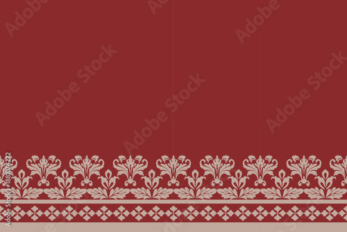 red floral background