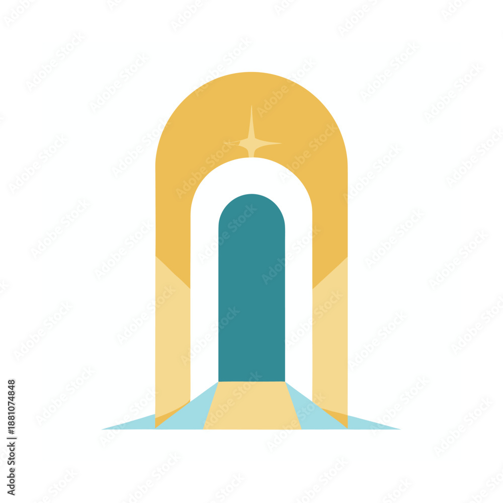 Fototapeta premium New Beginnings Open Vector Icon, Fresh Start Symbol Minimal Design, New Chapter Line Icon Concept, Growth and Renewal Vector Sign, New Opportunity Open Icon