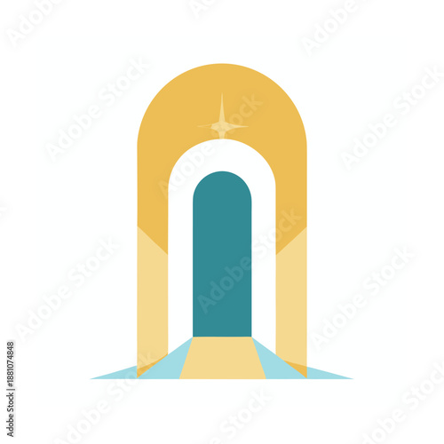 New Beginnings Open Vector Icon, Fresh Start Symbol Minimal Design, New Chapter Line Icon Concept, Growth and Renewal Vector Sign, New Opportunity Open Icon