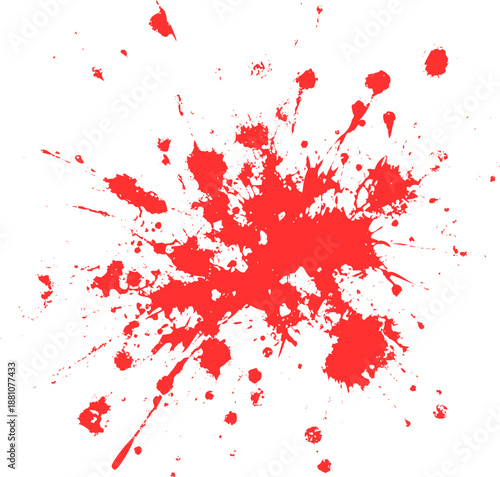 horror abstract silhouette red paint splash, blood stain isolated on blank space. Red dripping paint or blood vector blood splatter isolated Blood splash on white background, multi shot Blood drops.