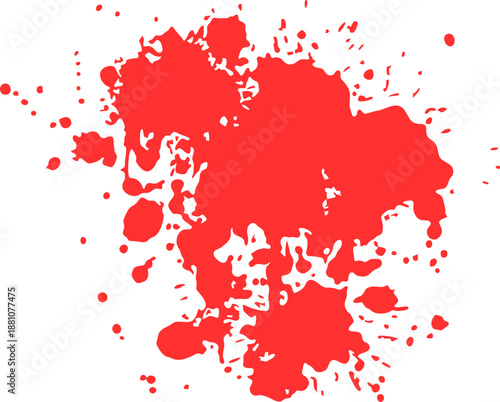 horror abstract silhouette red paint splash, blood stain isolated on blank space. Red dripping paint or blood vector blood splatter isolated Blood splash on white background, multi shot Blood drops.