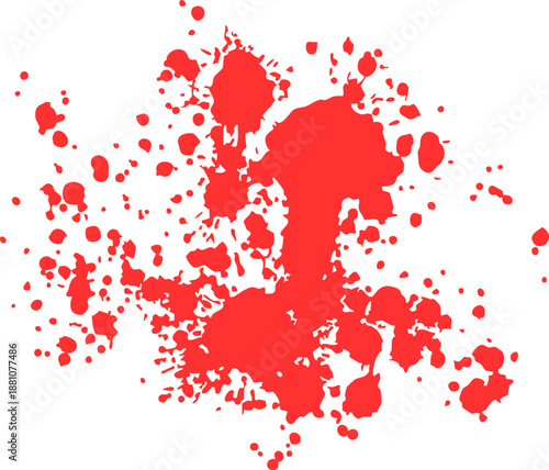 horror abstract silhouette red paint splash, blood stain isolated on blank space. Red dripping paint or blood vector blood splatter isolated Blood splash on white background, multi shot Blood drops.