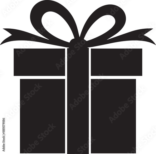 gift box icon silhouette