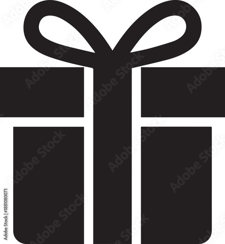 gift box icon silhouette