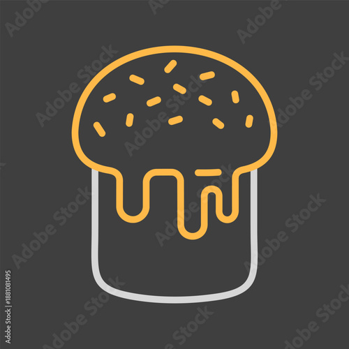 Traditional Easter Bread Kulich Icon