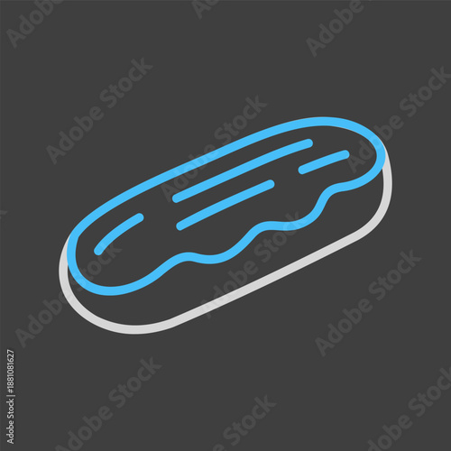 Classic French Eclair Pastry Icon