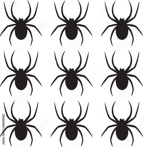 Spider Silhouette Icons