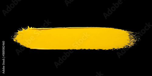 Abstract grunge background with black ink splats and a torn yellow paper banner featuring a ripped edge texture and blank copy space for vector design