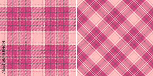 Textile tartan seamless of plaid pattern vector with a fabric check background texture. Set in halloween colors of autumn fashion trends.