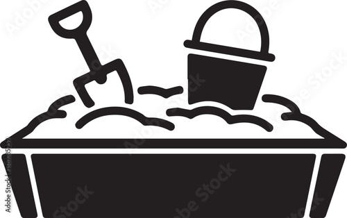 Sandbox icon silhouette