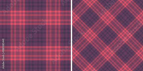 Vector pattern background of tartan fabric textile with a plaid seamless check texture. Set in dark colors for uniform ideas for different professions.
