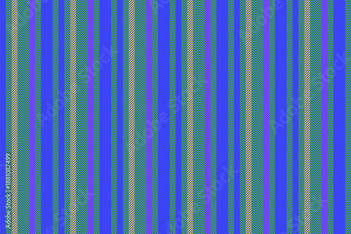 Iarm textile texture pattern, handmade vector lines stripe. Vectangle vertical fabric background seamless in blue and green colors.