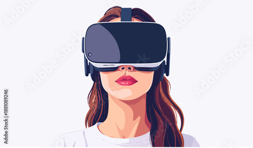 User wearing virtual reality headset