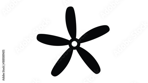 a black and white image of a propeller