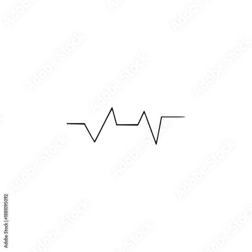 Dynamic pulsating line graph representing health data or digital sound waves, a versatile graphic element for technology and medical designs
