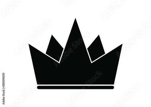 A black crown icon on a white background