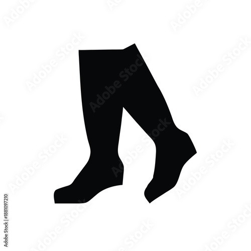 Leg Warmers Silhouette Vector, Winter Leg Warmers Fashion Silhouette, Cozy Leg Warmers Outline Illustration, Retro Dance Leg Warmers Silhouette, Knit Leg Warmers Minimal Silhouette