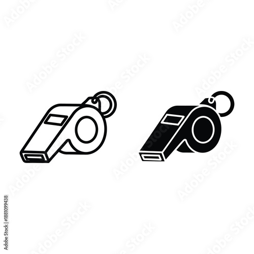 Pair of Whistles Icon Set
