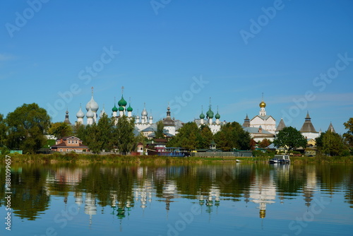 Church panorama in the Russian countryside