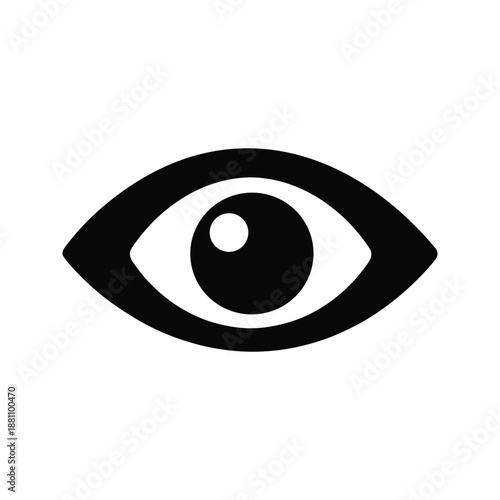 Eye View Icon Black Minimal Symbol