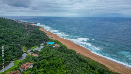 Wallpaper Mural Aerial drone shot of Zimbali in Ballito Durban KZN Torontodigital.ca