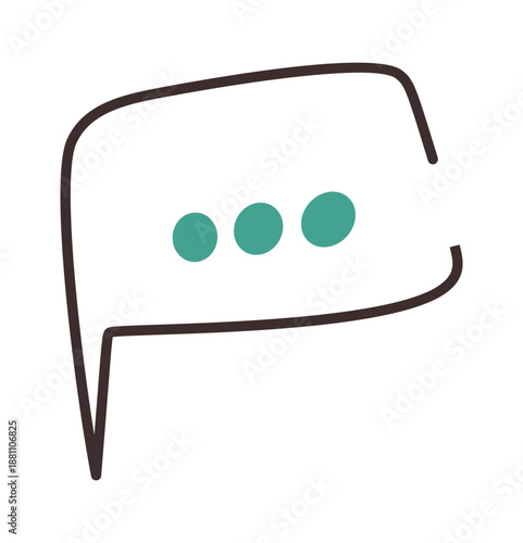 Texting message speech bubble symbol